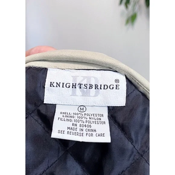 Vintage Oversized Neutral Beige Cozy Quilted Button Down Jacket - Picture 7 of 8